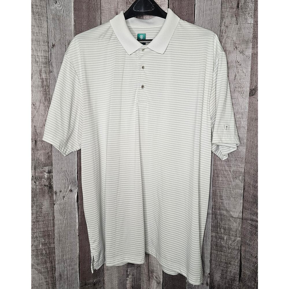 Pro Tour Men’s XXL 2XL Polo Shirt Golf Short Sleeve White Gray